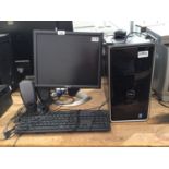 A DELL HARDDRIVE, A DELL MONITOR, KEYBOARD AND SPEAKERS