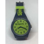 A SUPERDRY WRIST WATCH SEEN WORKING BUT NO WARRANTY