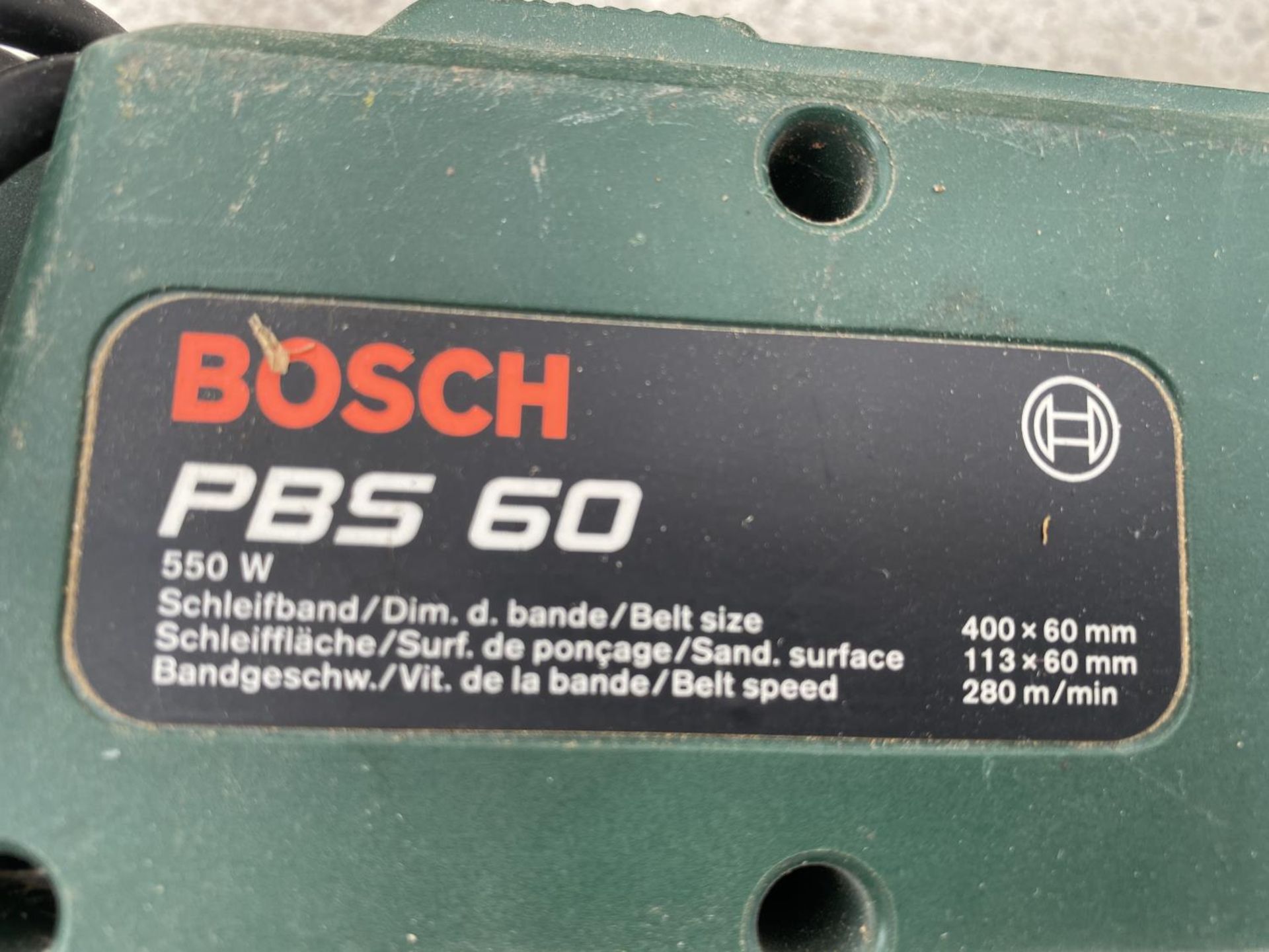 A BOSCH BELT SANDER AND A BLACK AND DECKER BELT SANDER - Image 2 of 3