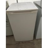 A WHITE BEKO UNDER COUNTER FRIDGE BELIEVED IN WORKING ORDER BUT NO WARRANTY