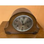 A VINTAGE NAPOLEON HAT STYLE MANTLE CLOCK