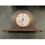 A SMALL NAPOLEON HAT STYLE MANTEL CLOCK H.13CM