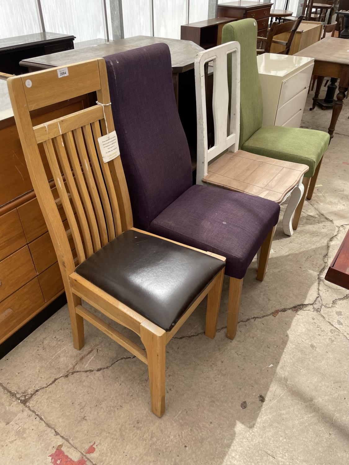 FOUR VARIOUS MODERN DINING CHAIRS