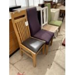 FOUR VARIOUS MODERN DINING CHAIRS