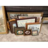 AN ASSORTMENT OF FRAMED PRINTS AND PICTURES