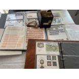 A BOX CONTAINING DUPLICATED USED GB PLUS FDC?S AND PHQ CARDS . E 15/20 RES 10