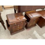 PAIR OF HARDWOOD CHEST/MAGAZINE RACKS