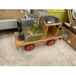 A VINTAGE WOODEN TOY TRAIN