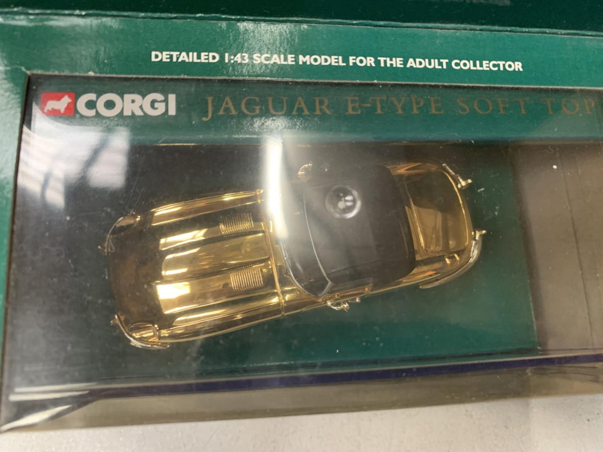 A BOXED CORGI GOLD PLATED E TYPE JAGUAR SOFT TOP - Image 3 of 3