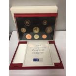 A ROYAL MINT 1995 EIGHT COIN PROOF SET IN HARD CASE WITH COA .