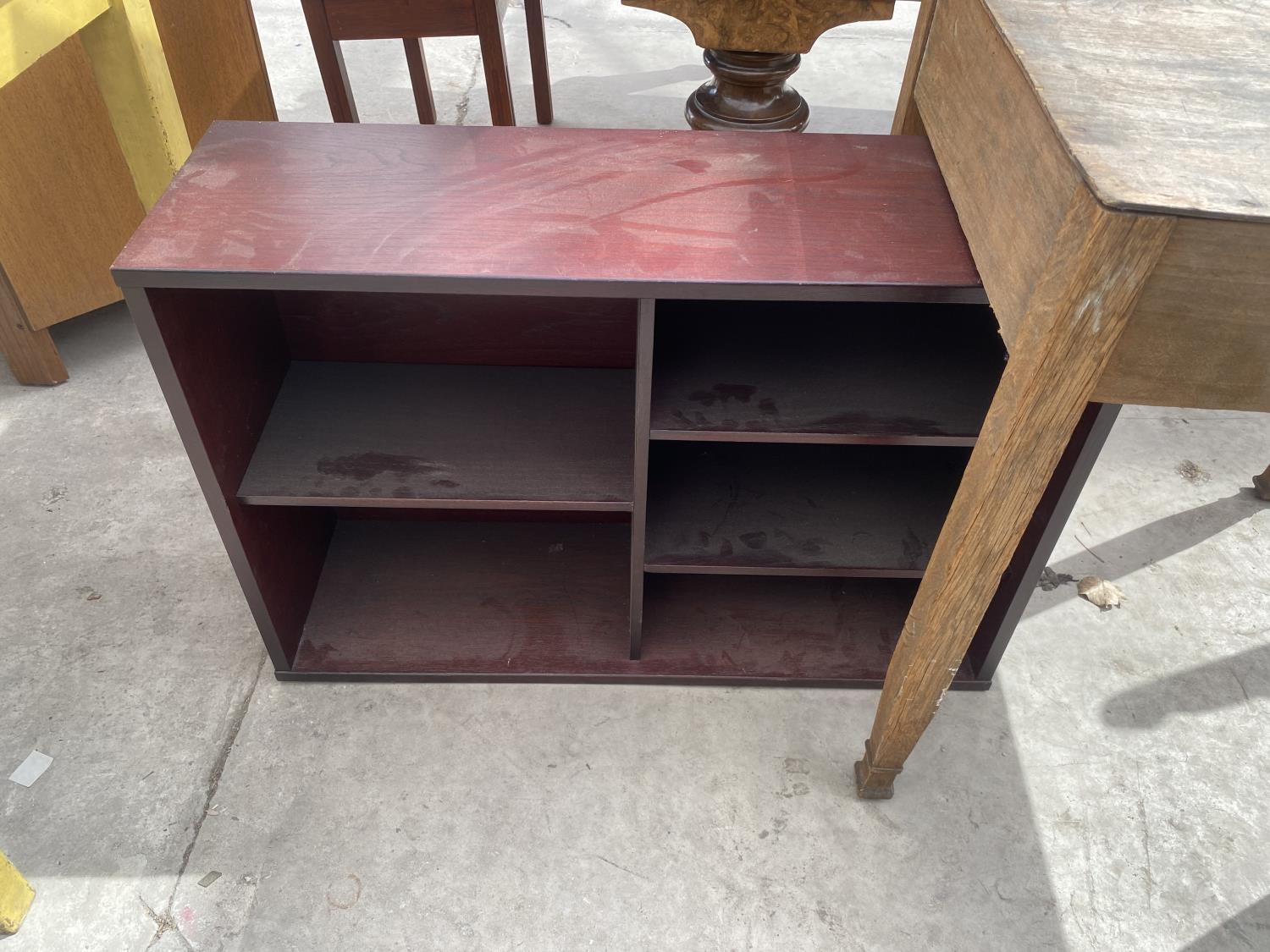 THREE VARIOUS TABLES AND A BOOKCASE - Image 3 of 5