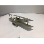 A BOXED PEWTER MODEL WW1 1916 BIPLANE 'SOPWITH CAMEL'