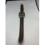 A RECTANGULAR FACED WRIST WATCH