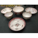 SIX PIECES OF 18TH/19TH CENTURY ENGLISH PORCELAIN DISHES