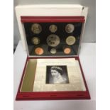 A ROYAL MINT 2002 NINE COIN PROOF SET IN HARD CASE WITH COA .