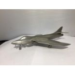 A BOXED PEWTER MODEL 1951 BRITISH RAF TRANSONIC JET AEROPLANE 'HAWKER HUNTER F6'