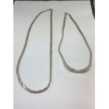 TWO SILVER NECKLACES