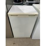 A WHITE LEC UNDER COUNTER FRIDGE BELIEVED IN WORKING ORDER BUT NO WARRANTY