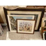AN ASSORTMENT OF FRAMED PICTURES TO INCLUDE A 154/1000 LIMITED EDITION R MCPHAIL HUNTING PRINT