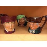 THREE LARGE ROYAL DOULTON TOBY JUGS