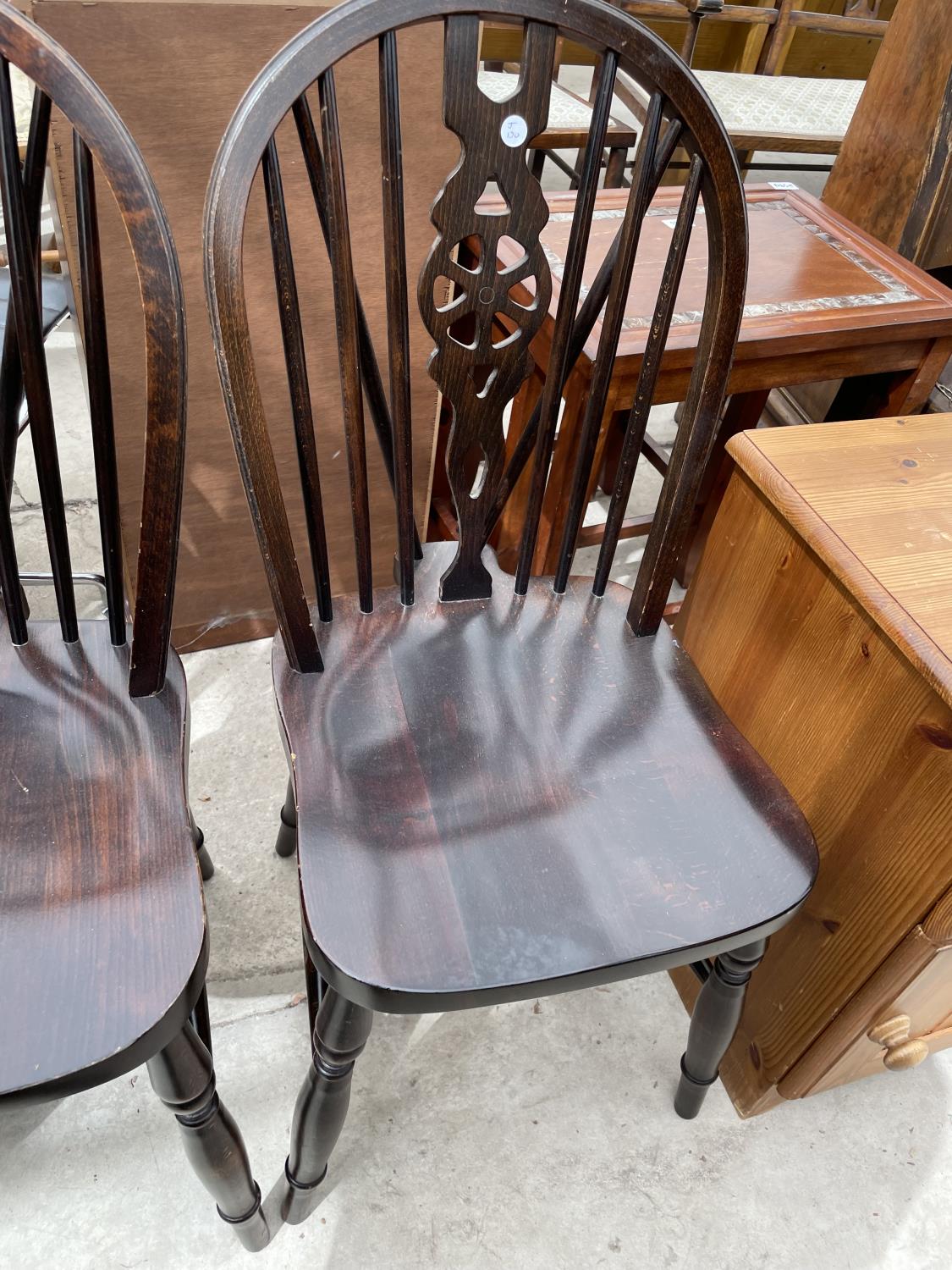 THREE WHEEL BACK WINDSOR CHAIRS - Image 4 of 4