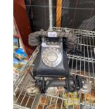 A VINTAGE TELEPHONE AND A FURTHER TELPHONE RECIEVER