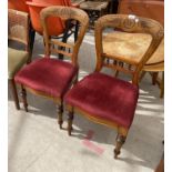 A PAIR OF EDWARDIAN BEDROOM CHAIRS