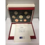 A ROYAL MINT 1994 EIGHT COIN PROOF SET IN HARD CASE WITH COA .