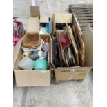 AN ASSORTMENT OF HOUSEHOLD CLEARANCE ITEMS TO INCLUDE PRINTS AND PICTURES AND KITCHEN ITEMS ETC