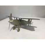 A BOXED PEWTER MODEL 1931 BRITISH RAF FIGHTER BIPLANE 'HAWKER FURY MK1'