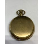 A GOLD PLATED THE HERCULES LEVER C L LEETE LONDON POCKET WATCH ( A/F NO GLASS AND HAND MISSING)