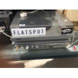 A SONY FLATSPOT RECORD PLAYER WITH A SONY AMPLIFIER