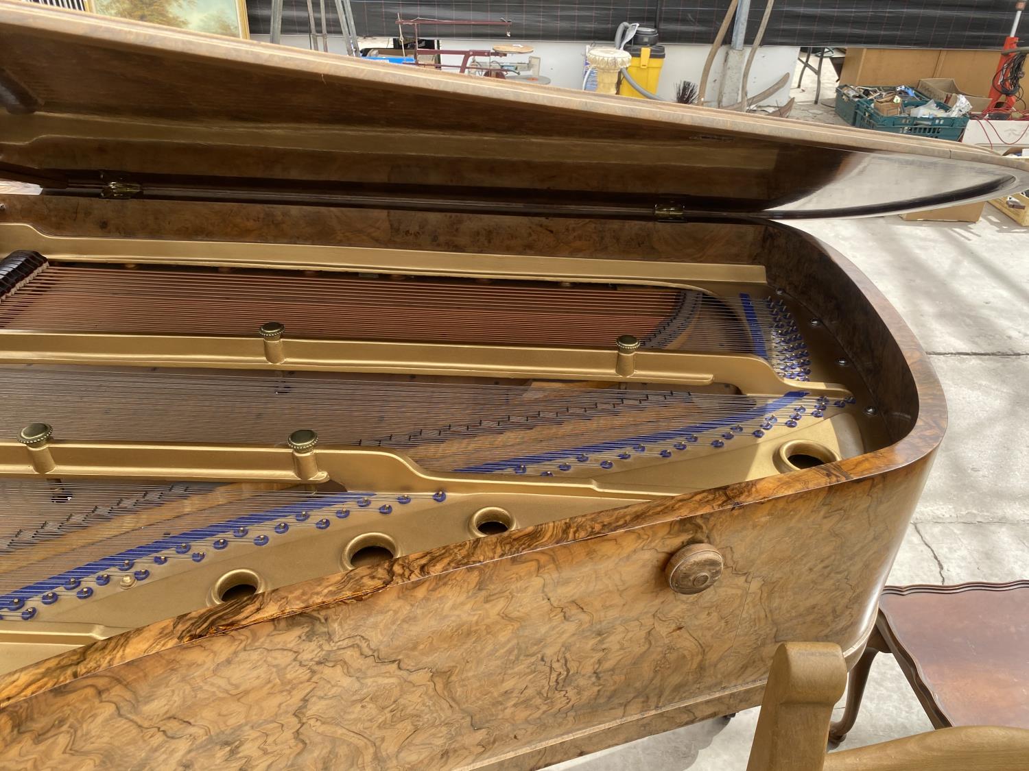 A COLLARD & COLLARD WALNUT METAL SEMI-GRAND PIANO, COMPLETE WITH STOOL - Image 7 of 10