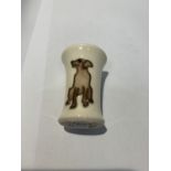 A MOORCROFT MINI LABARADOR DOG VASE 2 INCHES TALL