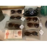 SIX PAIRS OF JOHN LEWIS SUNGLASSES, TWO BREO WRISTWATCHES AND A PAIR OF DESIGNER HEADPHONES