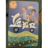 A VESPA TIN SIGN 20CM X 30CM