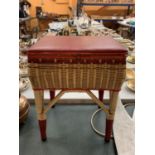 A VINTAGE SEWING BASKET