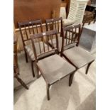 FOUR REGENCY STYLE DINING CHAIRS