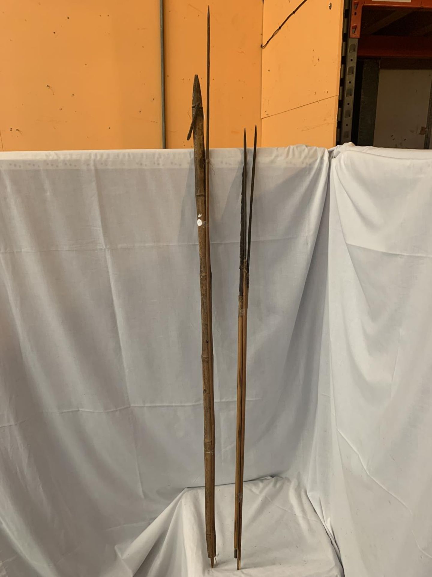 A COLLECTION OF VARIOUS ARROWS AND SPEARS