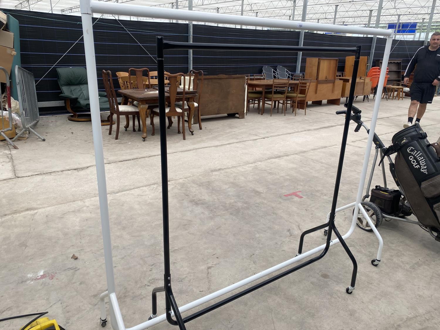 TWO METAL CLOTHES RAILS - Image 2 of 2