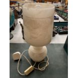 A MARBLE TABLE LAMP A/F - CHIPPED ON THE TOP EDGE