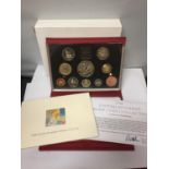 A ROYAL MINT 1998 TEN COIN PROOF SET IN HARD CASE WITH COA .