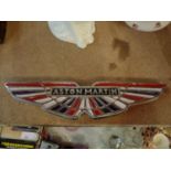 A CHROME ASTON MARTIN UNION JACK WALL PLAQUE