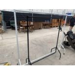 TWO METAL CLOTHES RAILS