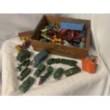 A BOX OF VINTAGE TOY CARS