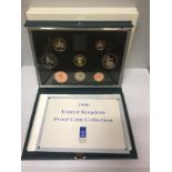 A ROYAL MINT 1990 8 COIN PROOF SET IN HARD CASE WITH COA .