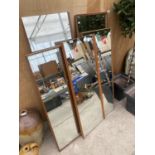 A COLLECTION OF RETRO FRAMED MIRRORS