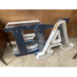 AN A AND AN E ILLUMINATED LETTER SIGNS REQUIRING RESTORATION