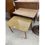 TWO MID 20TH CENTURY OCCASIONAL TABLES WITH FORMICA TOPS