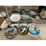 AN ASSORTMENT OF CERAMIC PLATES DEPICTING ANIMALS